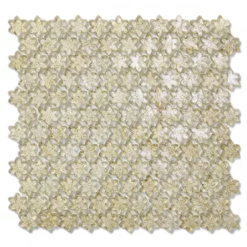 Sicis Petites Fleurs F24 Astromelia Glass Mosaic Tile